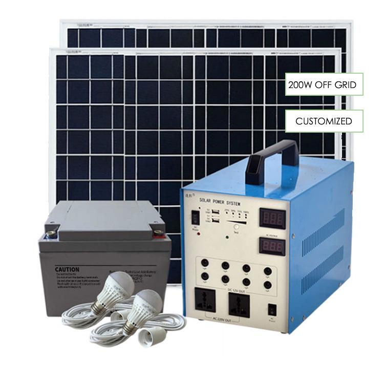  200W DC12V Evler için güneş enerjisi sistemi